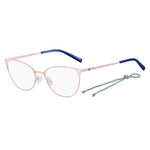 M Missoni Multicolor Metal Frames, pink metal glasses, lens/bridge/temple size 52/17/140 mm for women