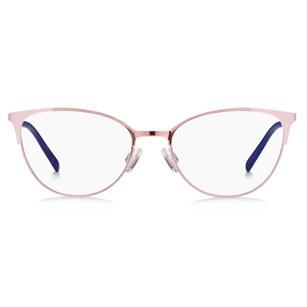 Front view of M Missoni Multicolor Metal Frames with pink lenses and blue temples