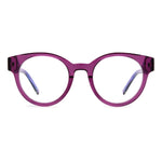M Missoni Purple Acetate Frames with 48/21/140 mm measurements for women. Stylish, round glasses in vibrant purple color.