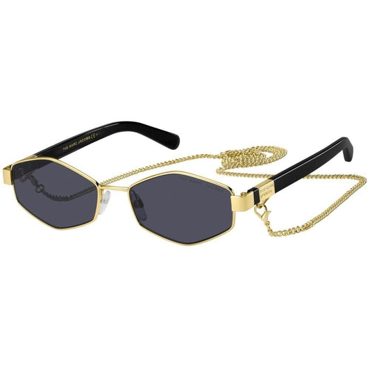 MARC JACOBS MOD. MARC 496_S metal sunglasses for ladies with gold accents and chain attachment