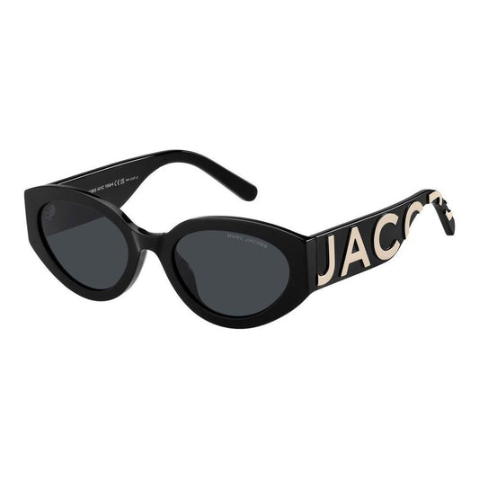 MARC JACOBS MOD. MARC 694_G_S black acetate sunglasses for women with bold logo design on arms.