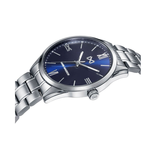 MARK MADDOX - NEW COLLECTION Mod. HM0116-33 men's chronograph watch with blue dial, quartz movement, 40mm case, water-resistant 5 ATM.