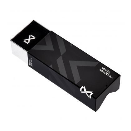 Official packaging for MARK MADDOX - NEW COLLECTION Mod. HM0116-33 chronograph watch, showcasing sleek black design.