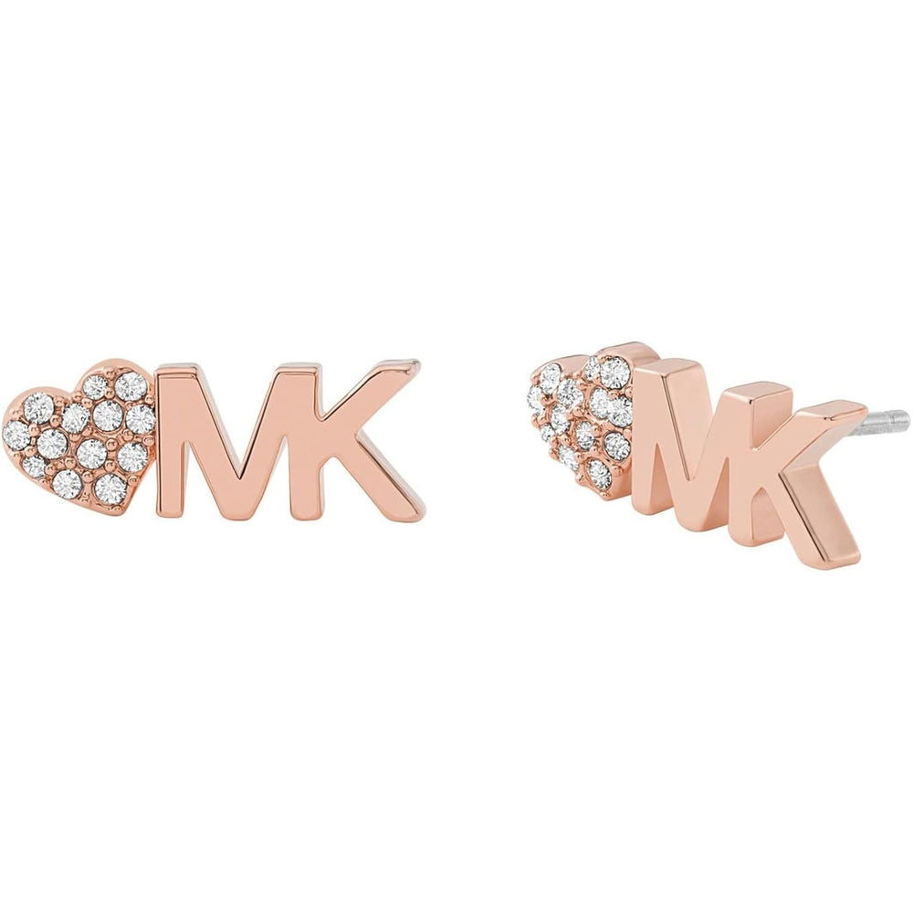MICHAEL KORS FASHION JEWELS Mod. MKJ7976791 lady earrings in SS, with heart and 'MK' logo design, in official box.