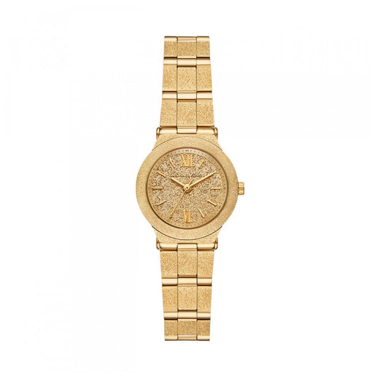 Luxurious gold watch showcasing the timeless style of MICHAEL KORS Mod. BILLIE with sparkling dial and elegant strap design.