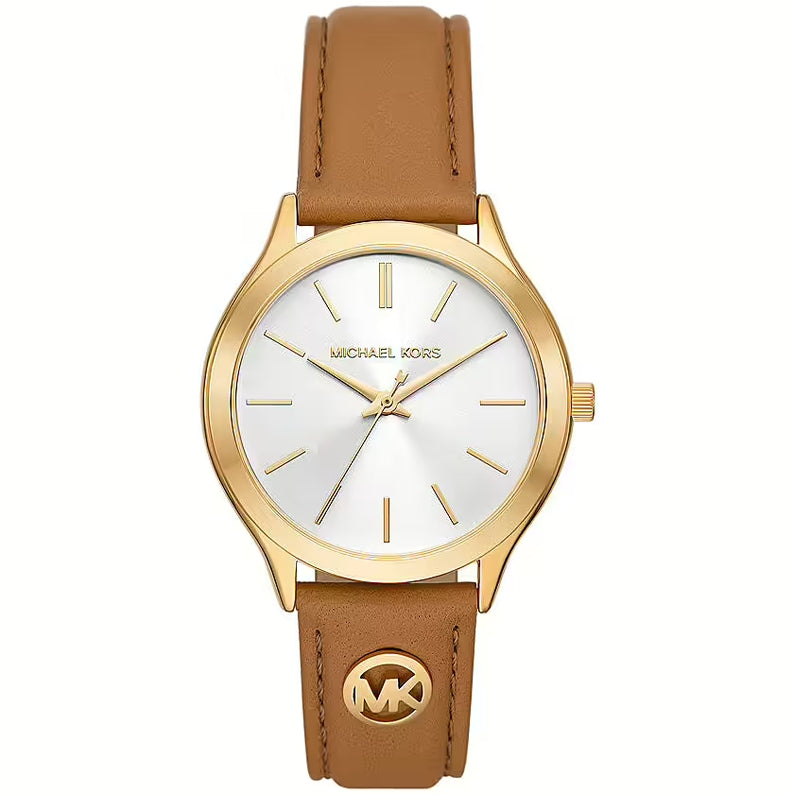 MICHAEL KORS WATCHES Mod. MK7465 with 38mm case in official packaging for ladies, featuring a stylish leather strap and gold accents.