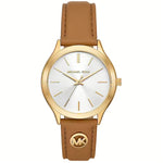 MICHAEL KORS WATCHES Mod. MK7465 with 38mm case in official packaging for ladies, featuring a stylish leather strap and gold accents.