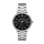Stylish MICHAEL KORS WATCHES Mod. MK9133 with silver band and black watch face, featuring elegant design and functionality.
