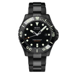 MIDO MOD. M026-608-33-051-00 watch with black dial and bracelet, showing time and date.