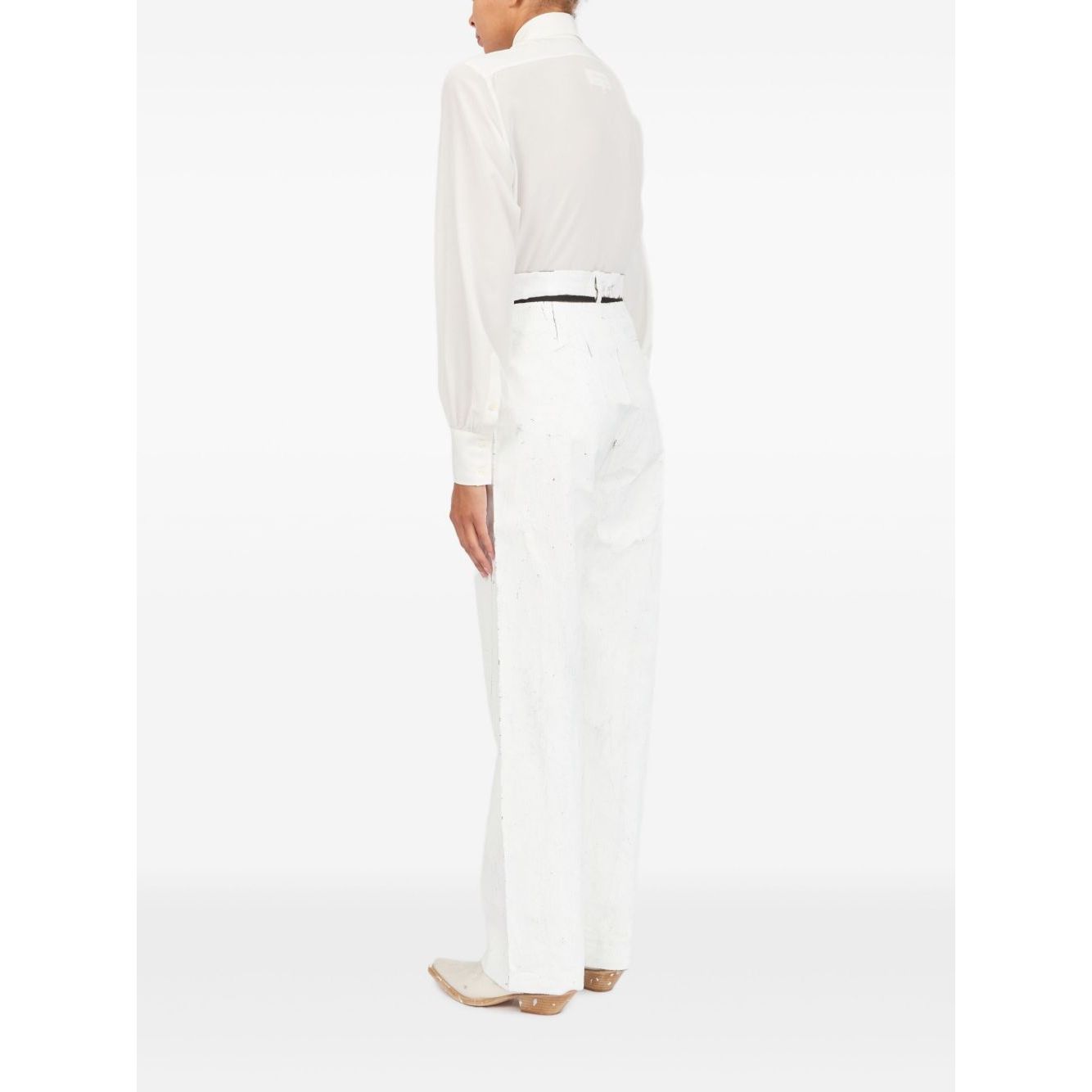 MM6 Maison Margiela Trousers White