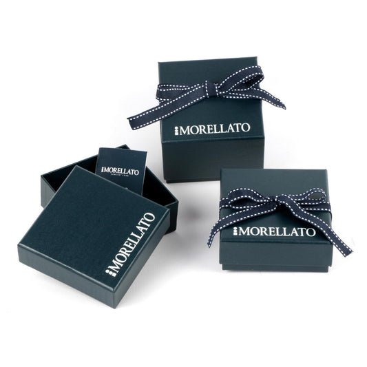 Luxury packaging for MORELLATO MOD. M-01 TOUCH wristwatch with navy blue gift boxes and elegant ribbon.