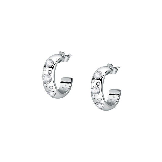 MORELLATO MOD. SAUZ20 silver lady earrings with crystal accents in official box