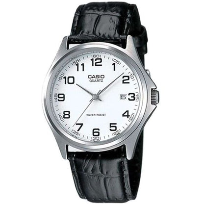 CASIO COLLECTION Mod. DATE - LEATHER, WHITE-0
