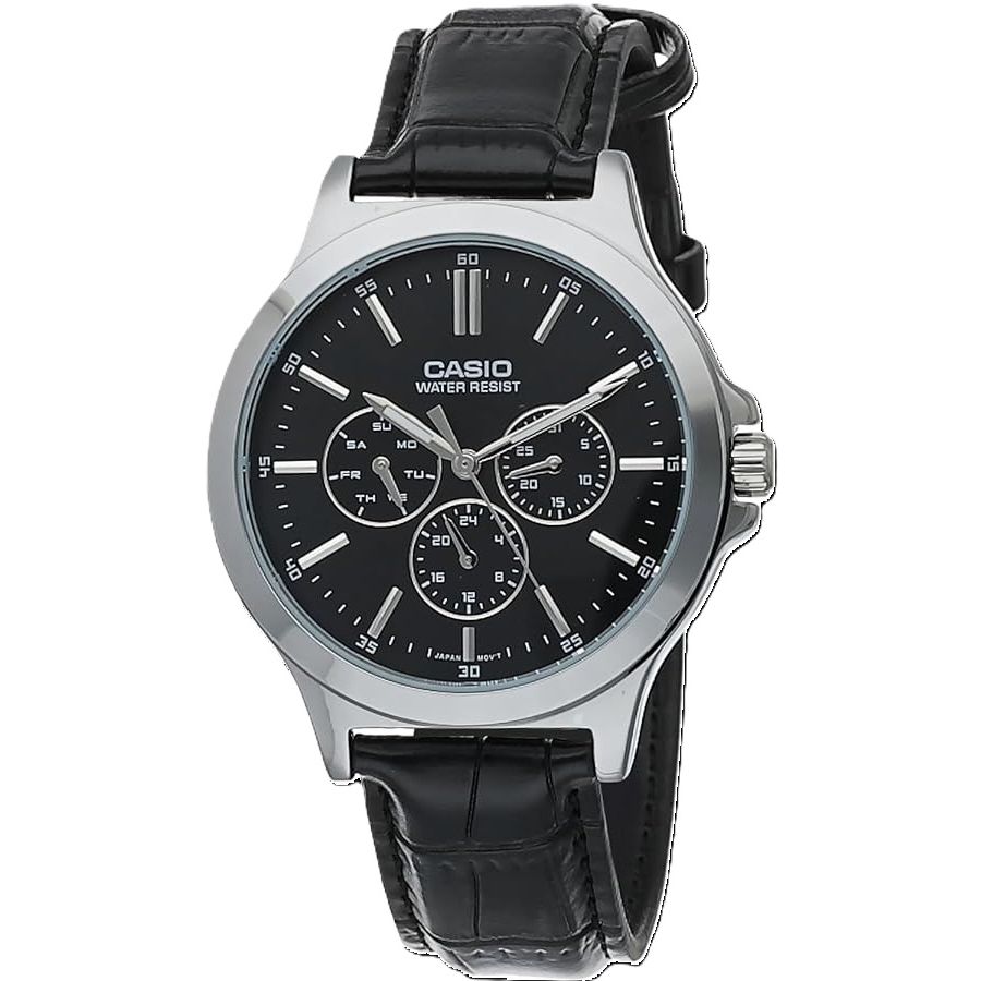 CASIO COLLECTION Mod. MULTIFUNCTION, LEATHER - BLACK Gent,READY STOCKED WATCHES,Wristwatch