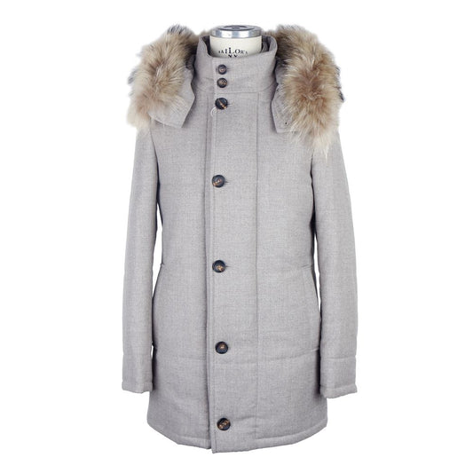 Made in Italy Gray Wool Men Jacket