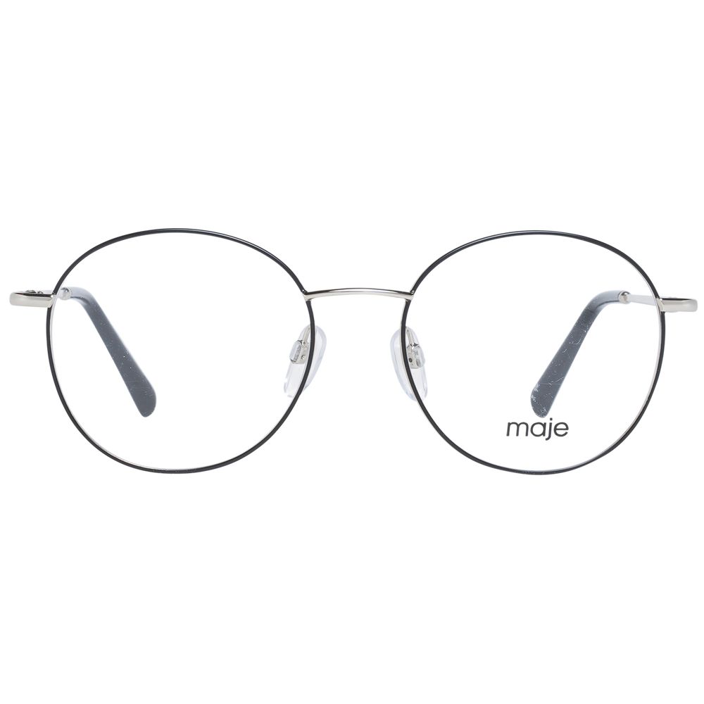 Maje Gold Women Glasses Frame with full-rim stainless steel design and demo lenses, size 50-17-140.