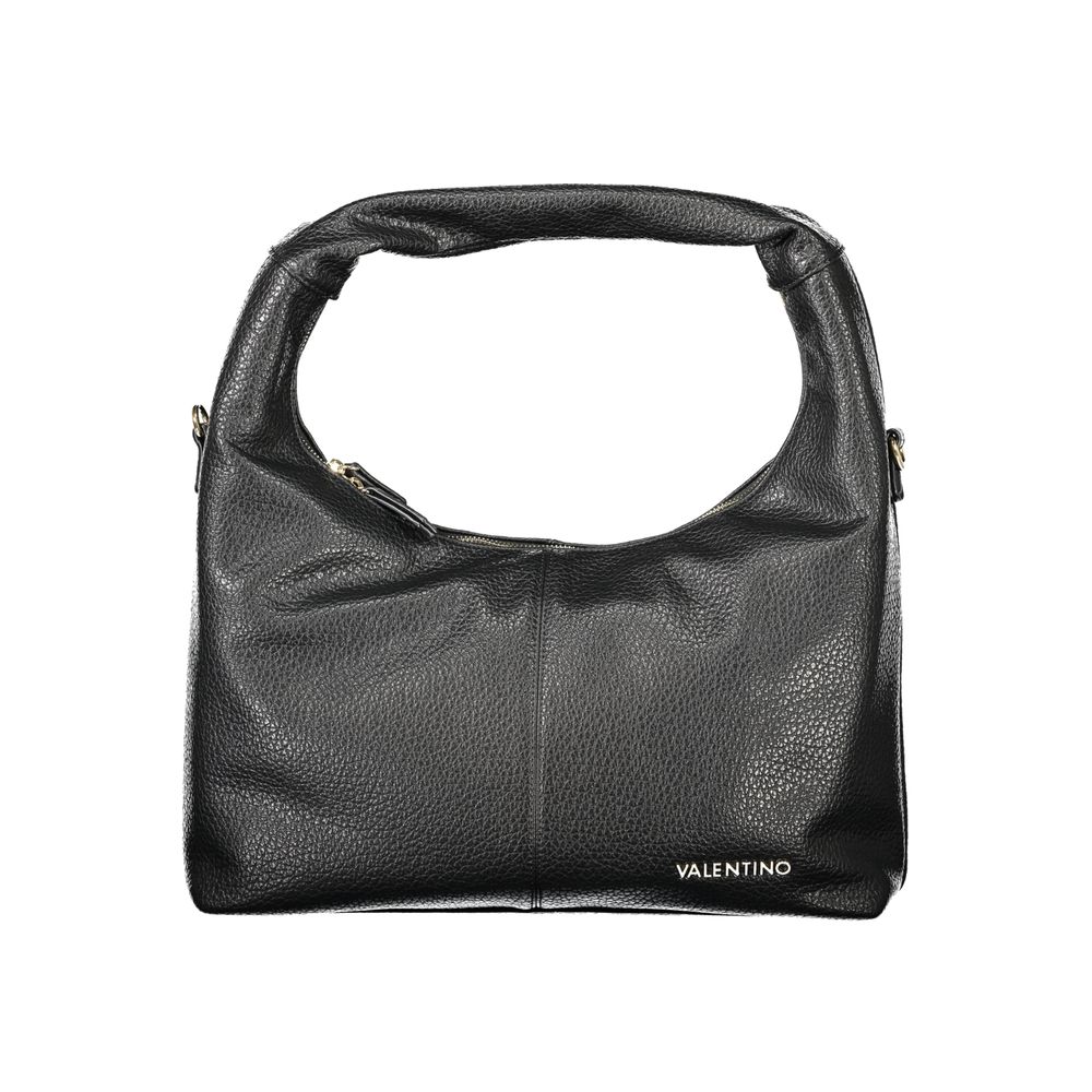 Mario Valentino Black Polyethylene Women Handbag with single handle and shoulder strap