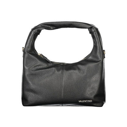 Mario Valentino Black Polyethylene Women Handbag with single handle and shoulder strap