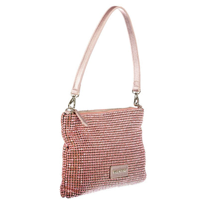 Mario Valentino Pink Polyester Women Handbag with elegant design and removable shoulder strap, ideal for chic fashion and functionality.