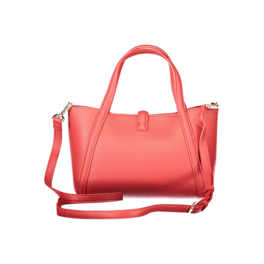 Mario Valentino Red Polyethylene Women Handbag with handles and shoulder strap