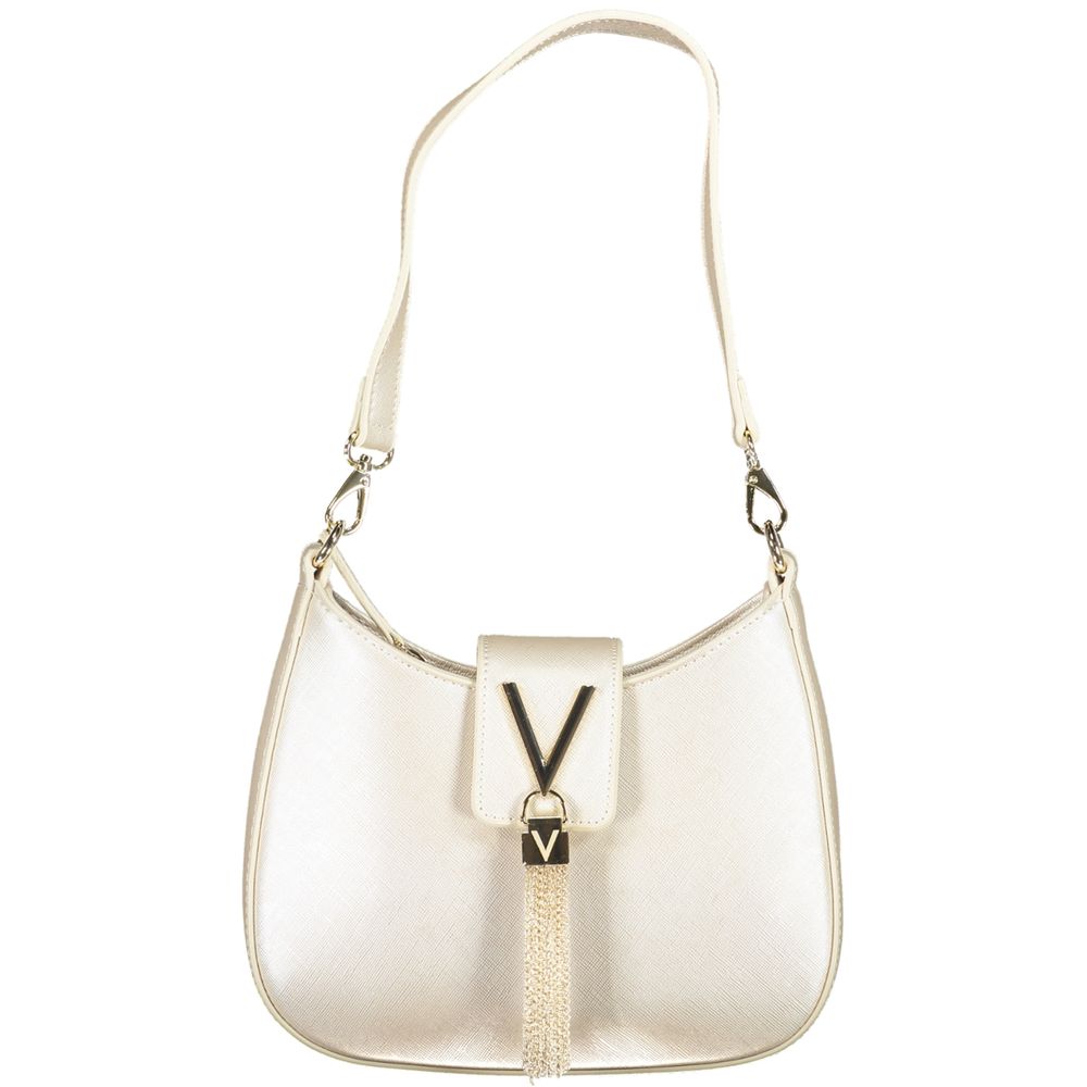 Mario Valentino Silver Polyethylene Women Handbag with chain strap and zip closure