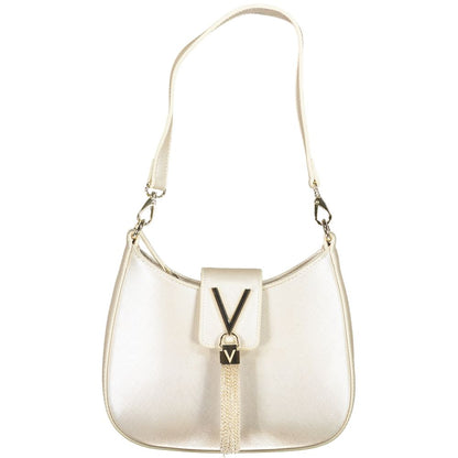Mario Valentino Silver Polyethylene Women Handbag with chain strap and zip closure