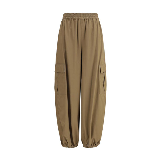 Max Mara Beige Cotton Cargo Pants Max Mara
