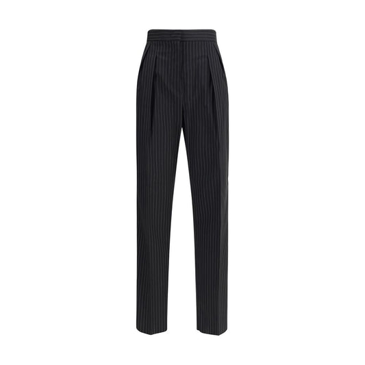 Max Mara Black Fleece Wool Dress Pants Max Mara