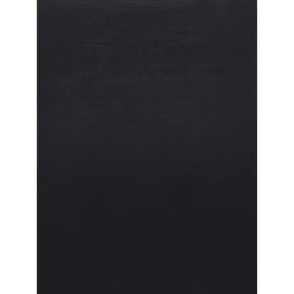 Close-up of Max Mara Black Fleece Wool Top showing texture and ribbed hem detail.