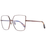 Max Mara Brown Women Glasses Frame in full-rim butterfly style, featuring brown plastic frame, demo lenses, and branded case included.