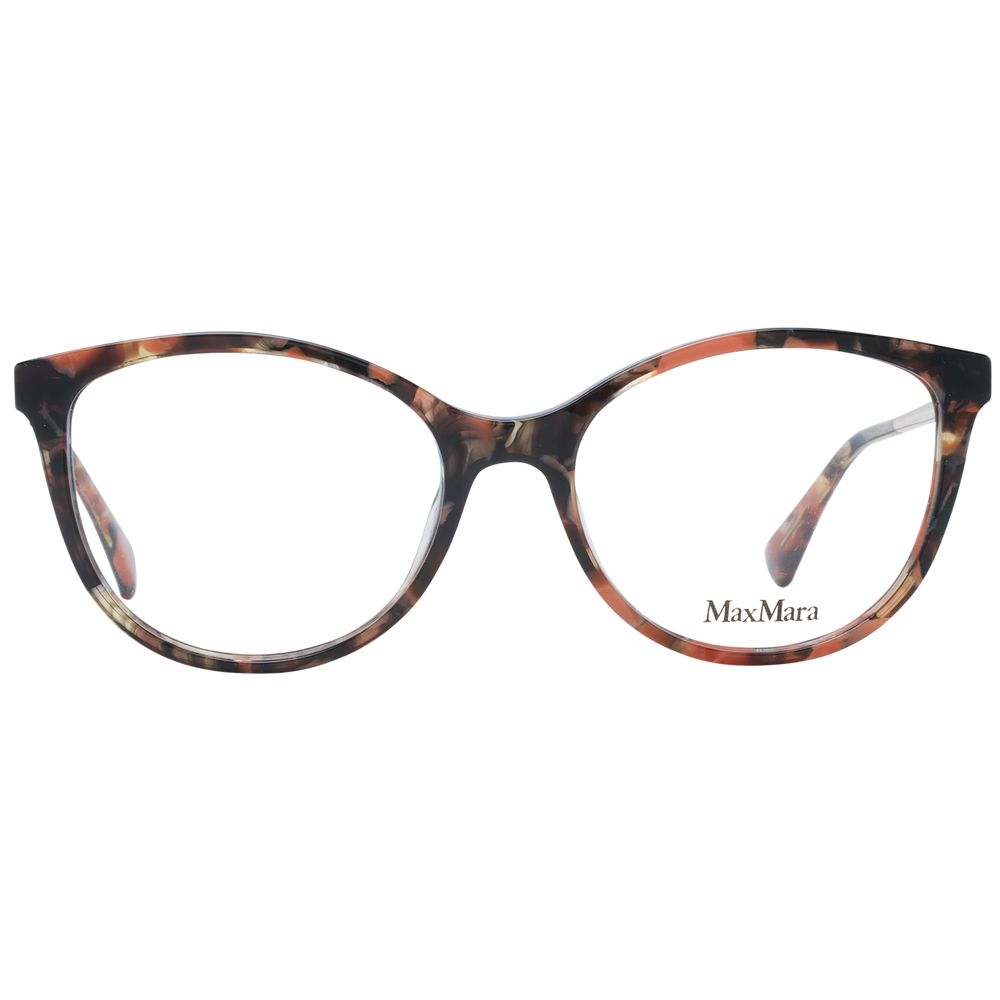 Max Mara Brown Women Glasses Frame, plastic full-rim butterfly style with branded case
