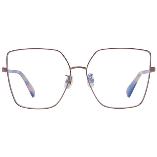 Max Mara Brown Women Glasses Frame, plastic full-rim butterfly style with branded case