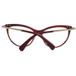 Max Mara Burgundy Women Glasses Frame, full-rim plastic cat eye style, demo lenses, size 53-16-135, temples length 135mm.