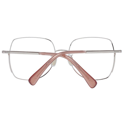 Rear view of Max Mara Gold Metal Glasses (Frames) showcasing full-rim trapezium design.