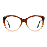 Missoni Brown Acetate Frames, horn color, women's glasses with 54/17/145mm dimensions, elegant design, high-quality acetate material.