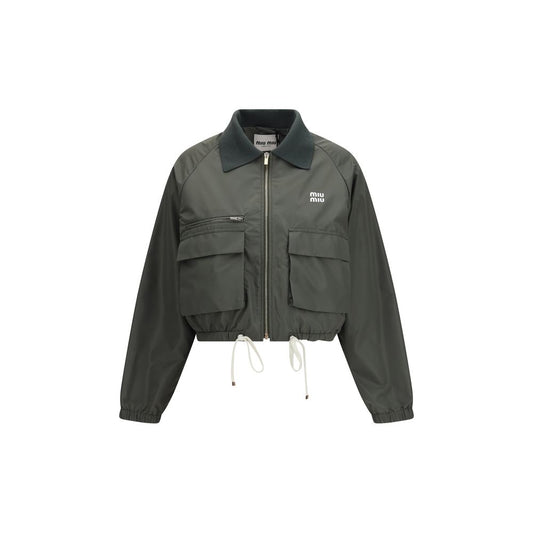 Miu Miu Bicolor Polyester Shell Jacket