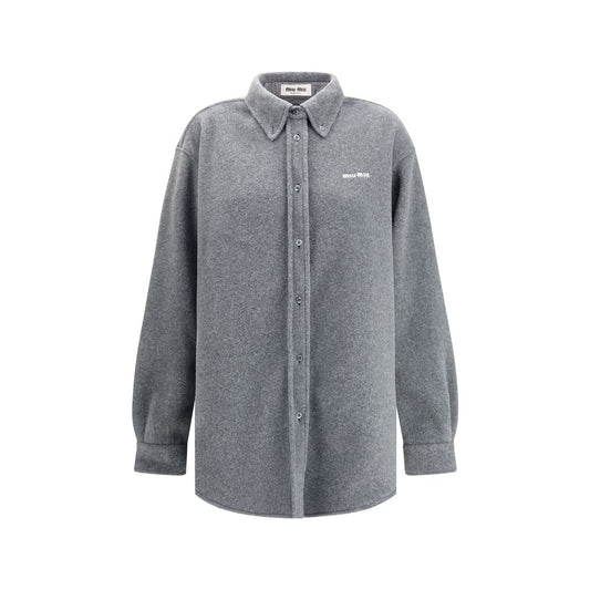 Miu Miu Gray Polyester Shirt 1728,72470364320,Clothing,Gray,IT40 | M,Miu Miu,New with tags,Shirts - Clothing,Women