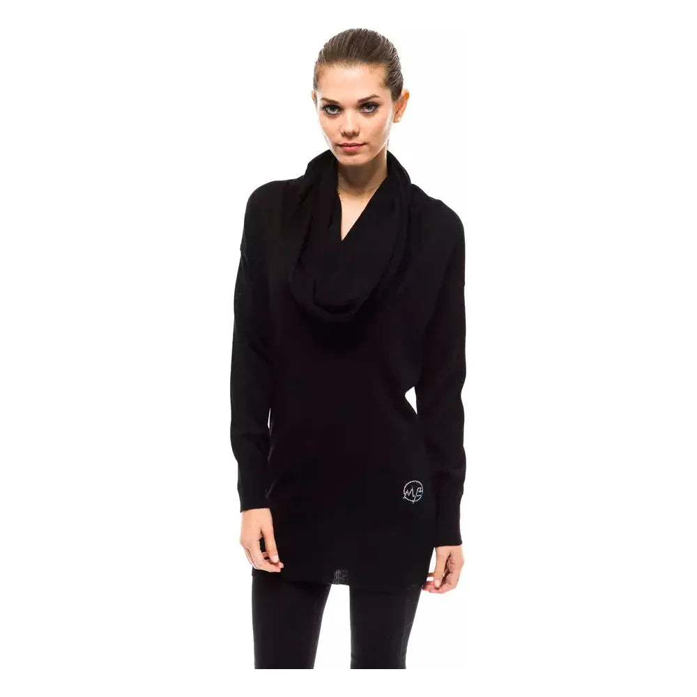 Montana Blu Black Wool Sweater 1728,67465543840,Black,Clothing,IT42|M,Montana Blu,New with tags,Sweaters - Clothing,Sweaters - Women - Clothing,Sweatshirts - Sweaters - Clothing,Women,Women - Clothing