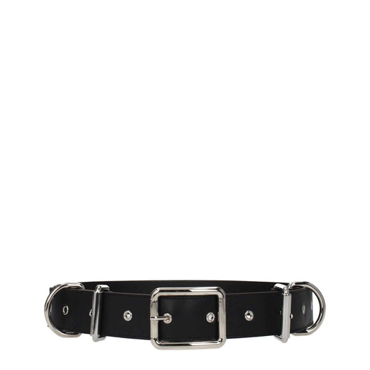 Moschino Black Leather Belt
