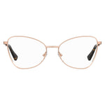 Moschino Gold Metal Frames for women with a contemporary design and lightweight structure, model MOS574-DDB, size 52/16/140 mm