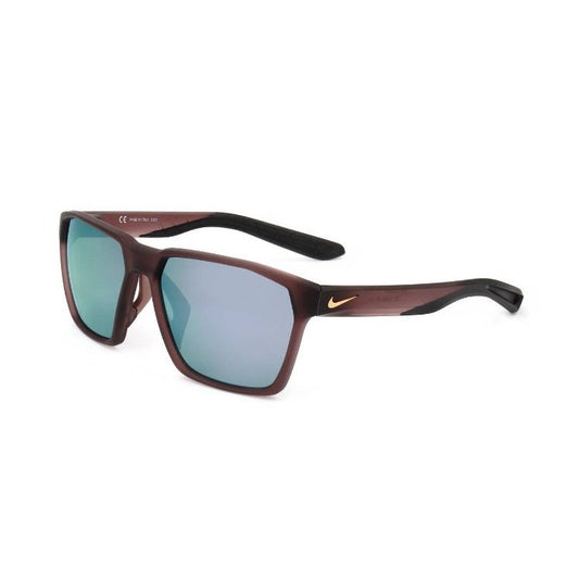 Unisex sunglasses NIKE MOD. NIKE MAVERICK S E DJ0789 with sleek maroon frame and blue lenses.