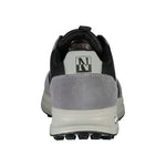 Back view of Napapijri Brown Leather Men Sneaker showcasing contrast details and the iconic logo.