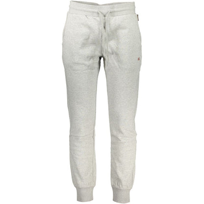 Napapijri Grigio Cotton Men's Sweatpants with elastic waist and three pockets.