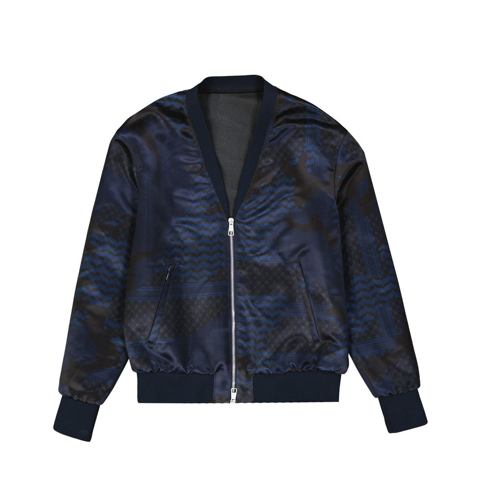 Neil Barrett Blue Polyester Bomber