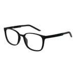 Nike Black Unisex Glasses Frame with full-rim stainless steel and square style, featuring demo lenses and branded case included.