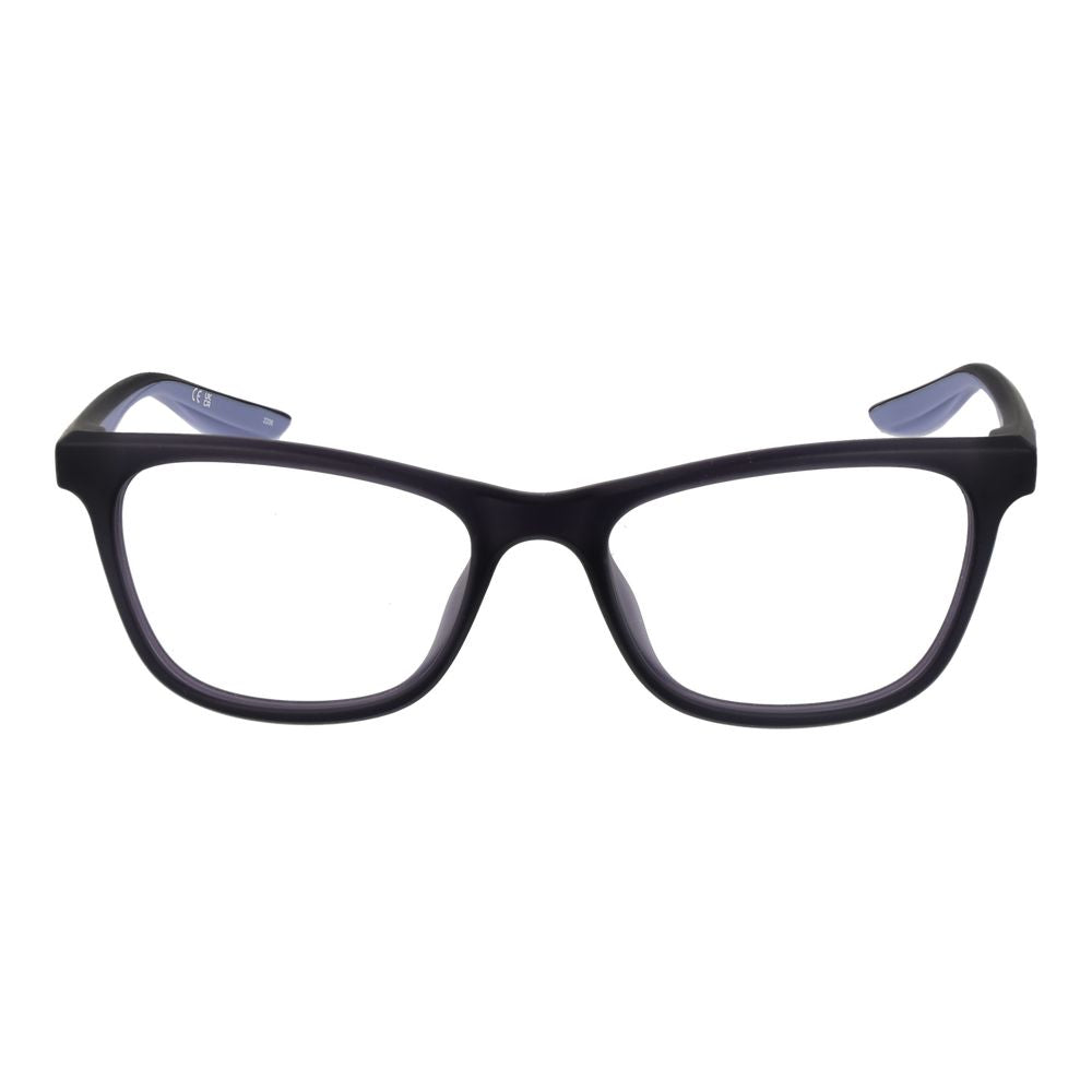 Nike Purple Women Glasses Frame, full-rim cat eye design, stainless steel with demo lenses, size 52-17-140.