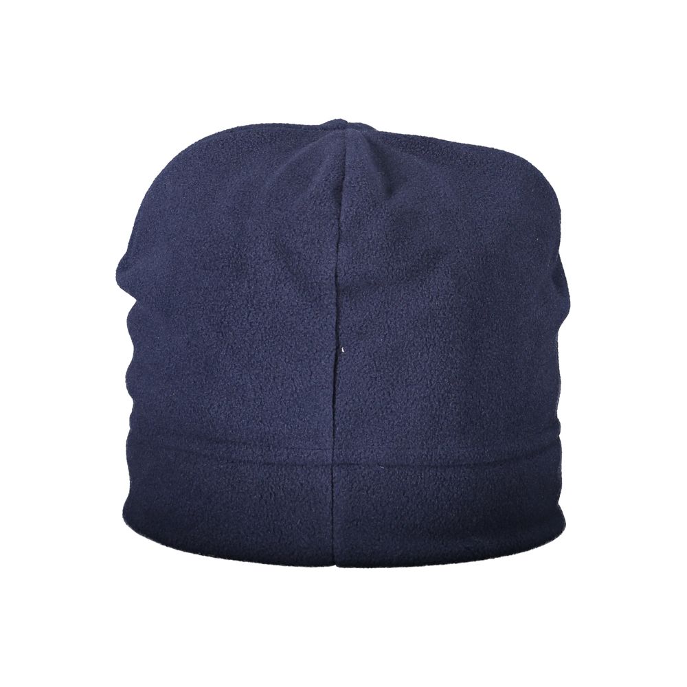 Norway 1963 Blue Polyester Men Cap Set, blue fleece cap featuring brand logo, warm and stylish winter accessory.