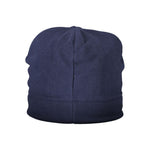 Norway 1963 Blue Polyester Men Cap Set, blue fleece cap featuring brand logo, warm and stylish winter accessory.
