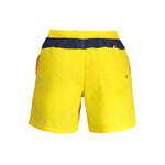 Norway 1963 Yellow Polyester Swimwear with elastic waist, contrast details, 2 pockets, and logo.