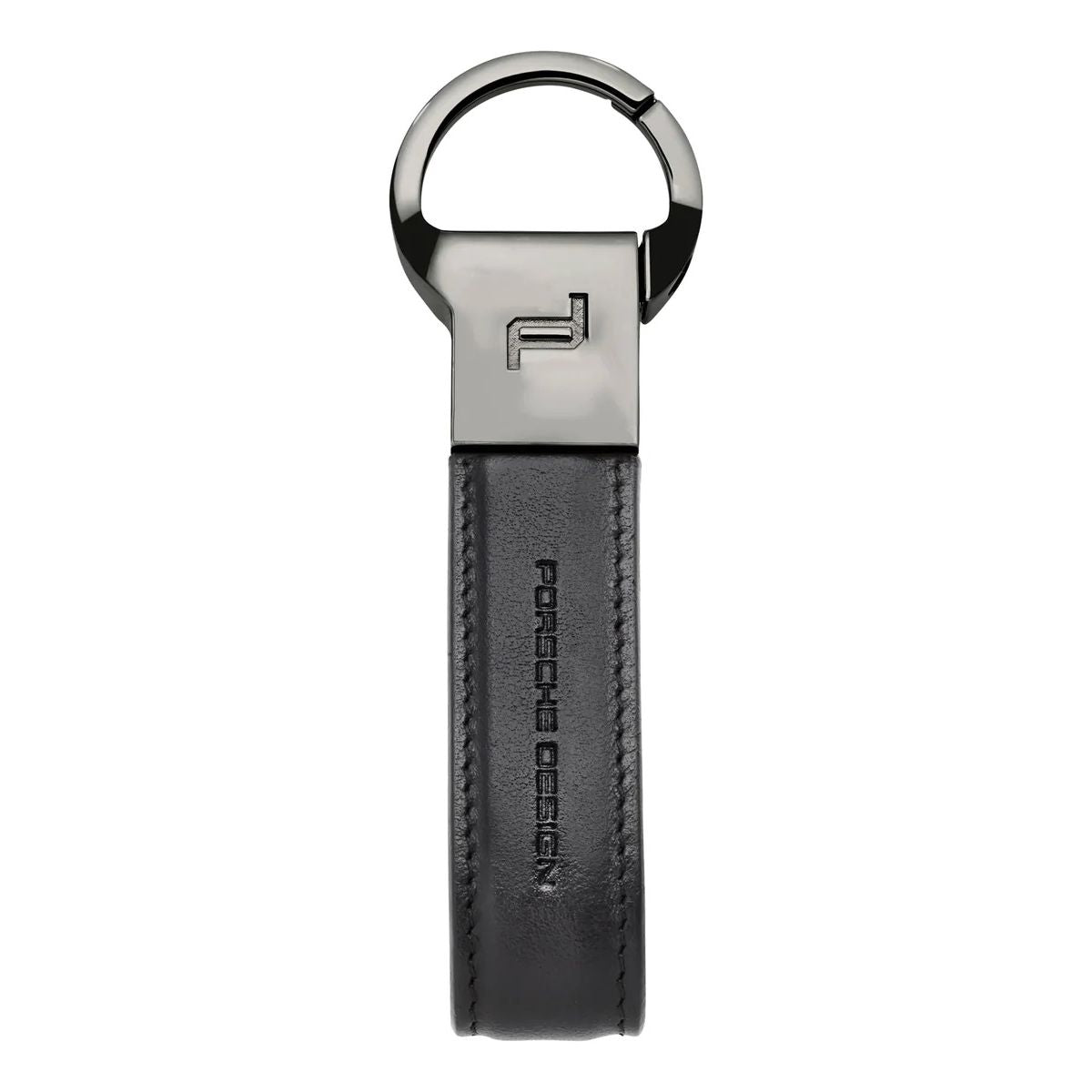 Alt Tag: PORSCHE DESIGN MOD. CLASSIC leather keychain with official packaging.